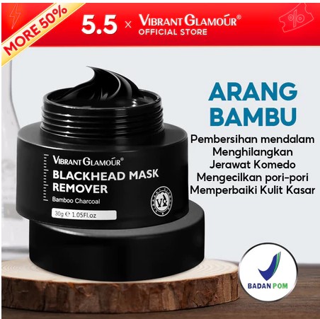 VIBRANT GLAMOUR masker arang bambu anti komedo