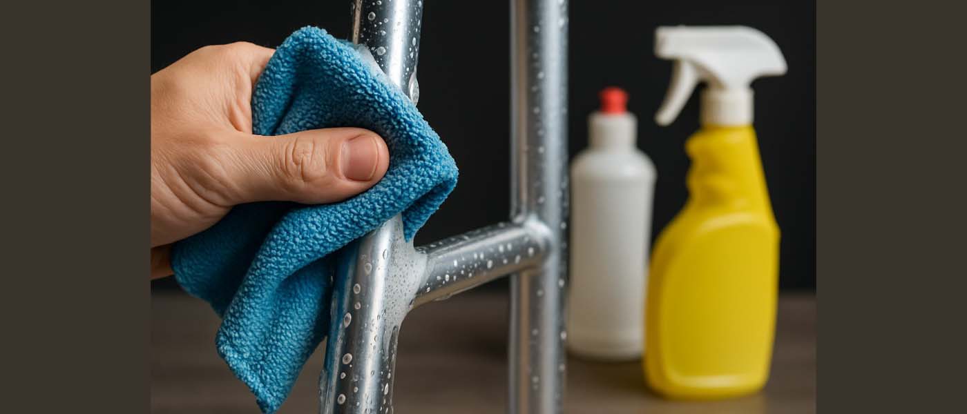 Cara membersihkan alat bantu jalan material aluminium