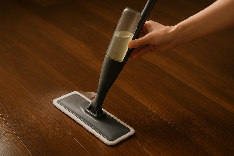 Alat pel lantai kayu yang aman