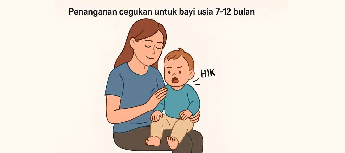 Penanganan cegukan untuk bayi usia 7-12 bulan
