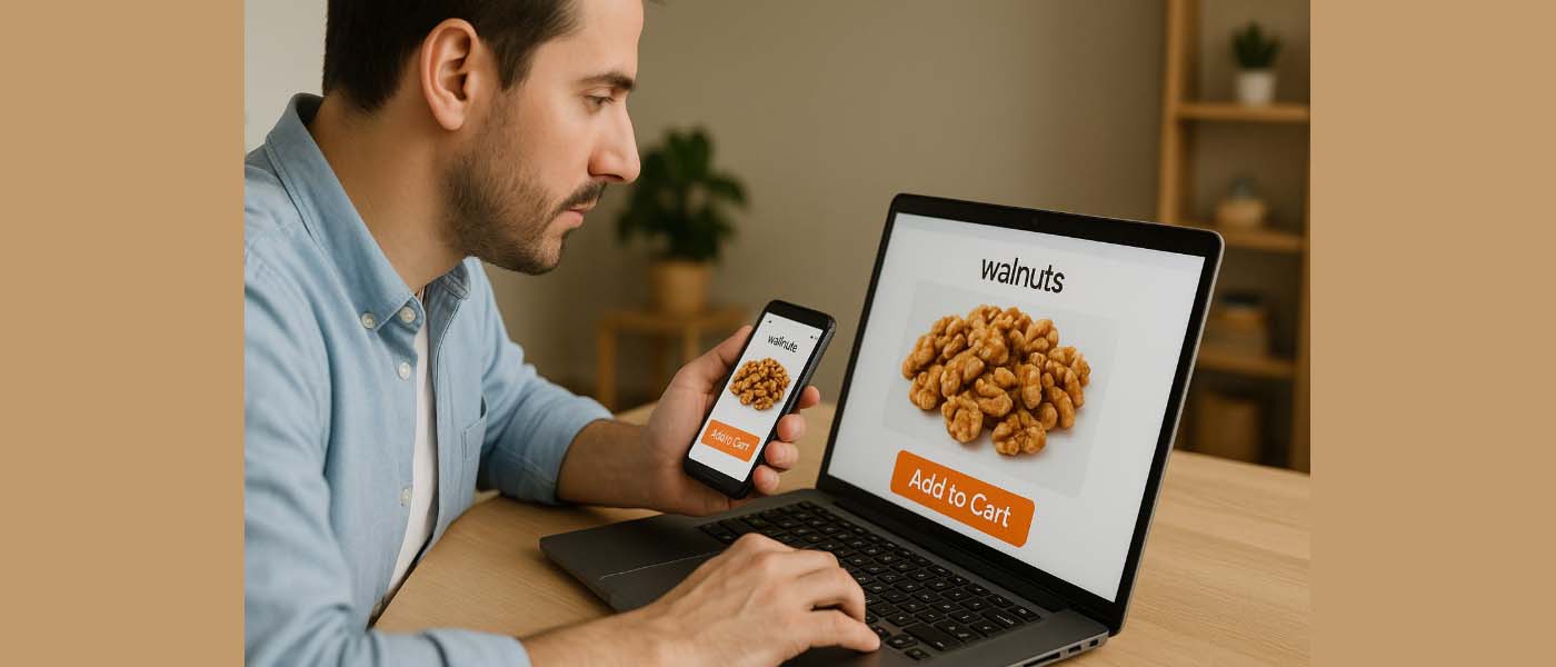 Membeli walnut secara online