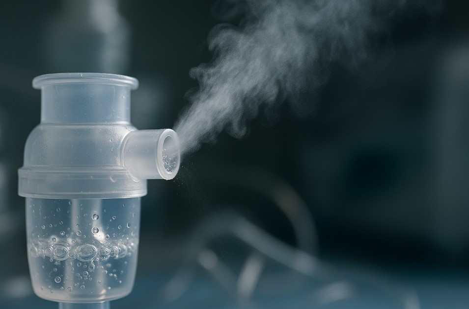 Proses nebulisasi obat menjadi uap