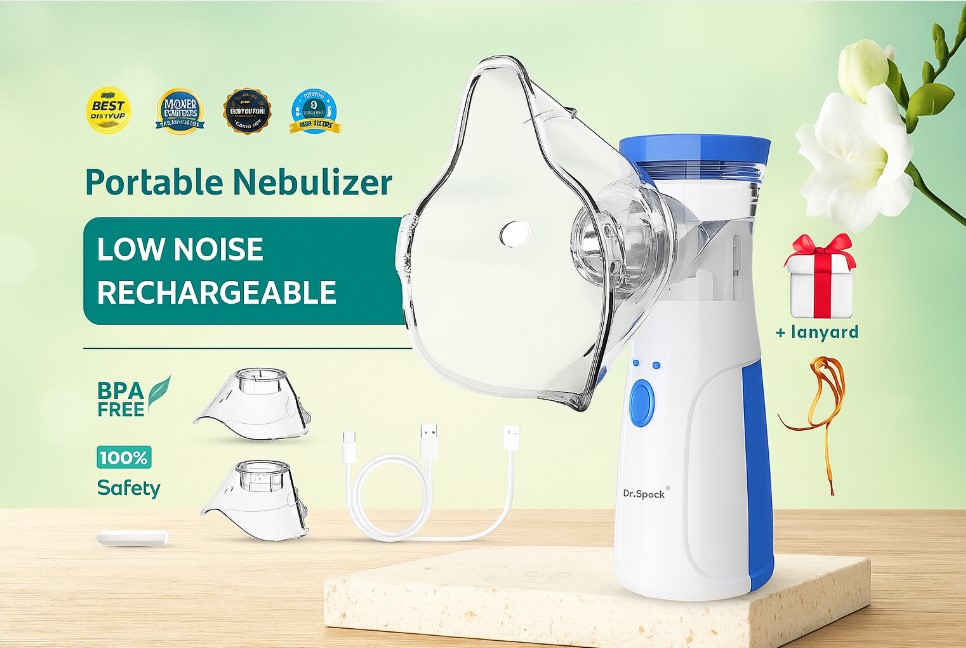 Dr Spock Nebulizer Portable - Alat Terapi Pernapasan Praktis
