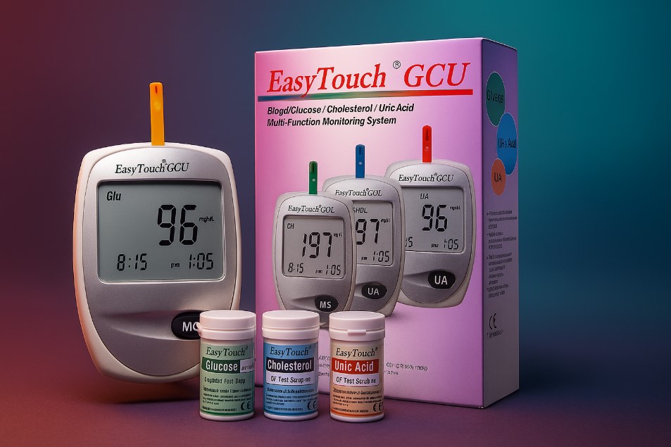Easy Touch Alat Gcu 3In1 - Tes Gula Darah, Asam Urat dan Kolesterol