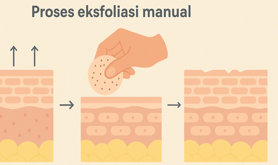Proses eksfoliasi manual
