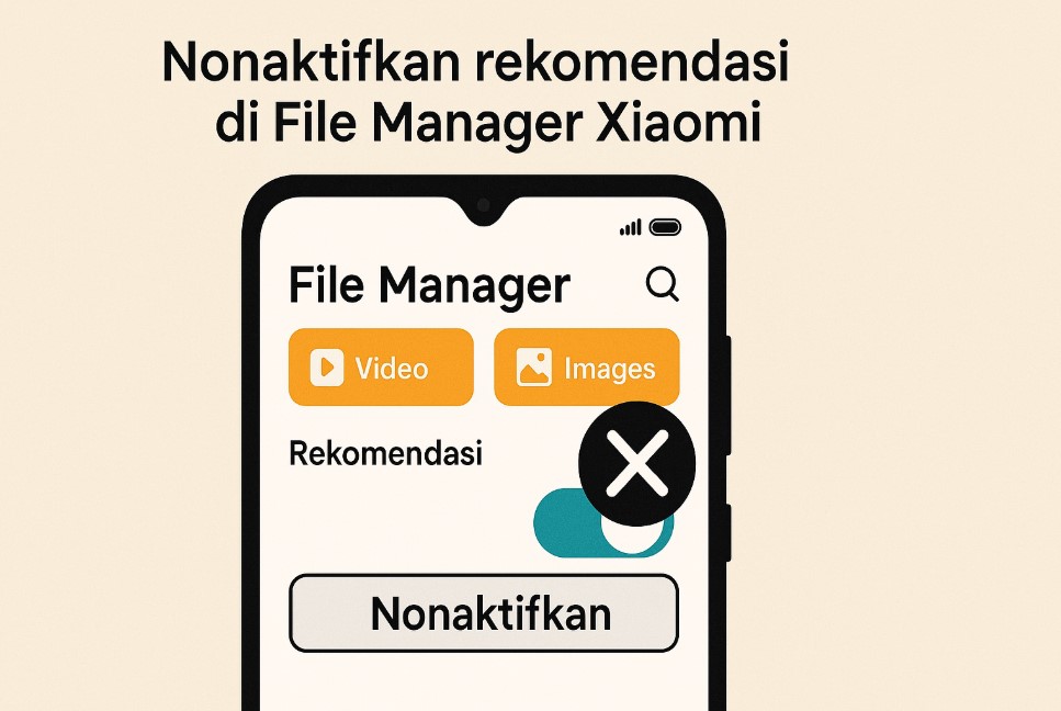 Nonaktifkan rekomendasi di File Manager Xiaomi