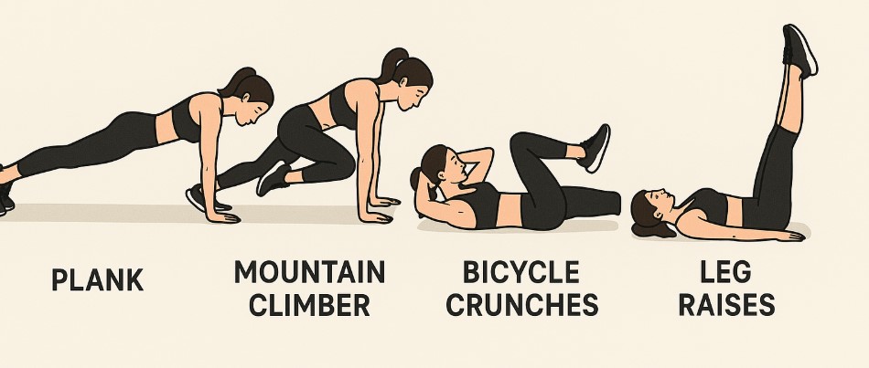 Latihan HIIT untuk perut rata