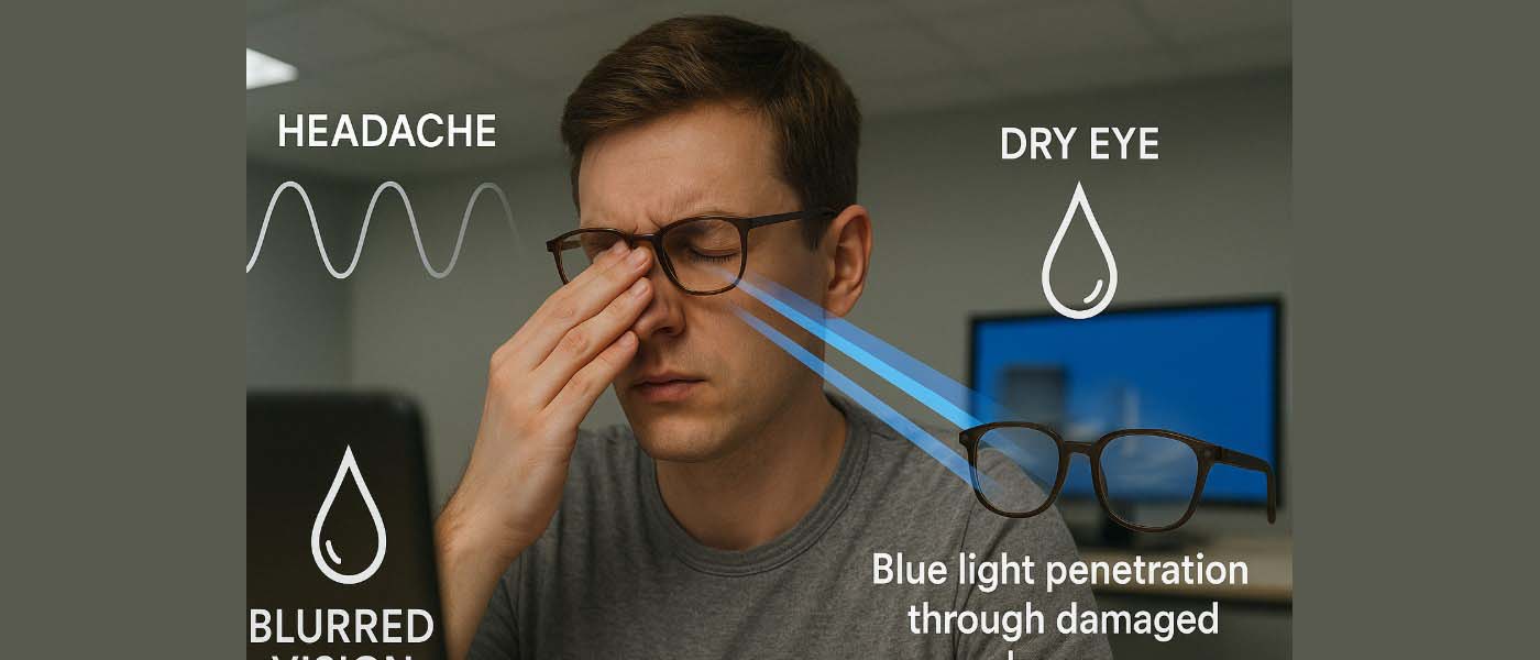 Tanda fungsi kacamata anti radiasi menurun