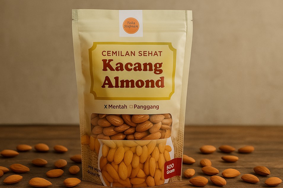 Kacang Almond Mentah 500gr - Kualitas Premium untuk Diet Sehat