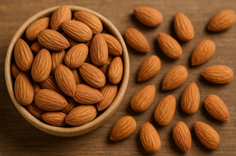 Kacang almond sebagai camilan sehat