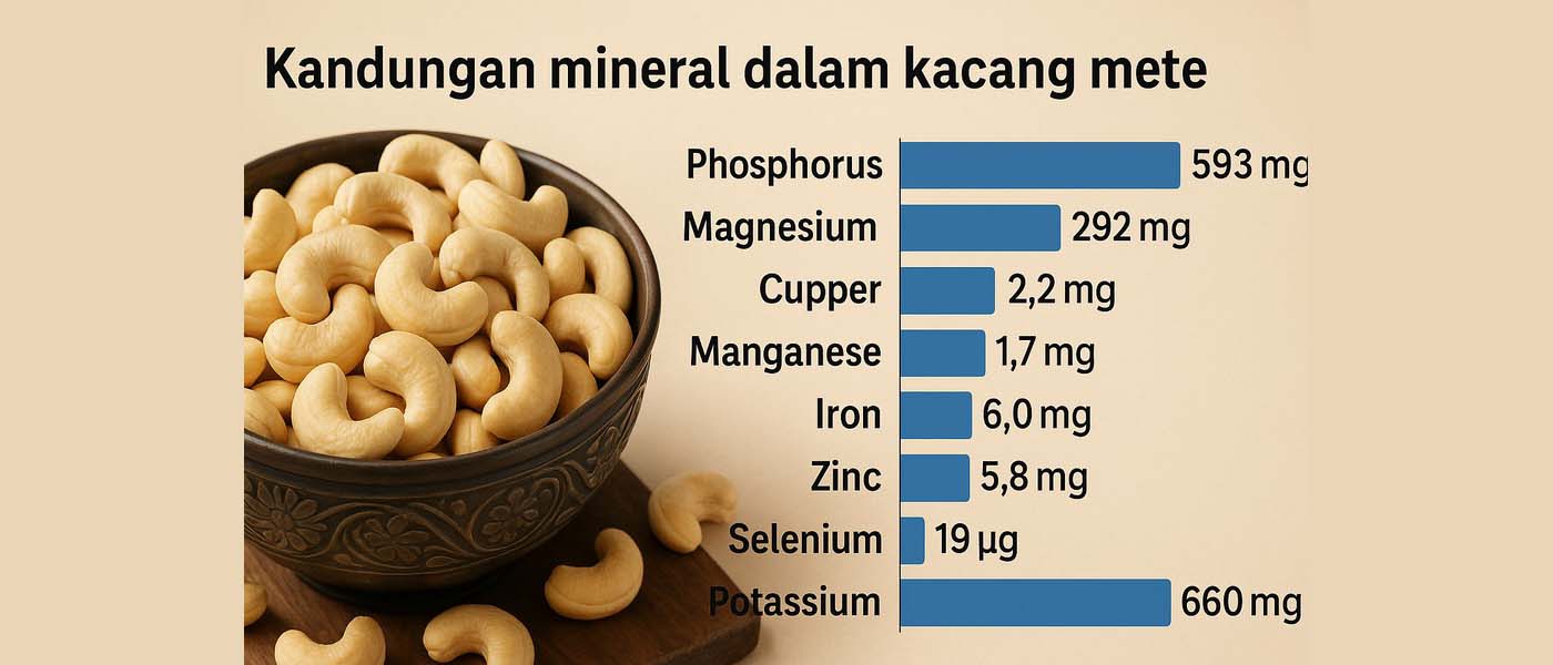 Kandungan mineral dalam kacang mete