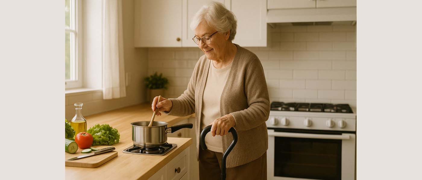 Peningkatan kemandirian dengan alat bantu jalan