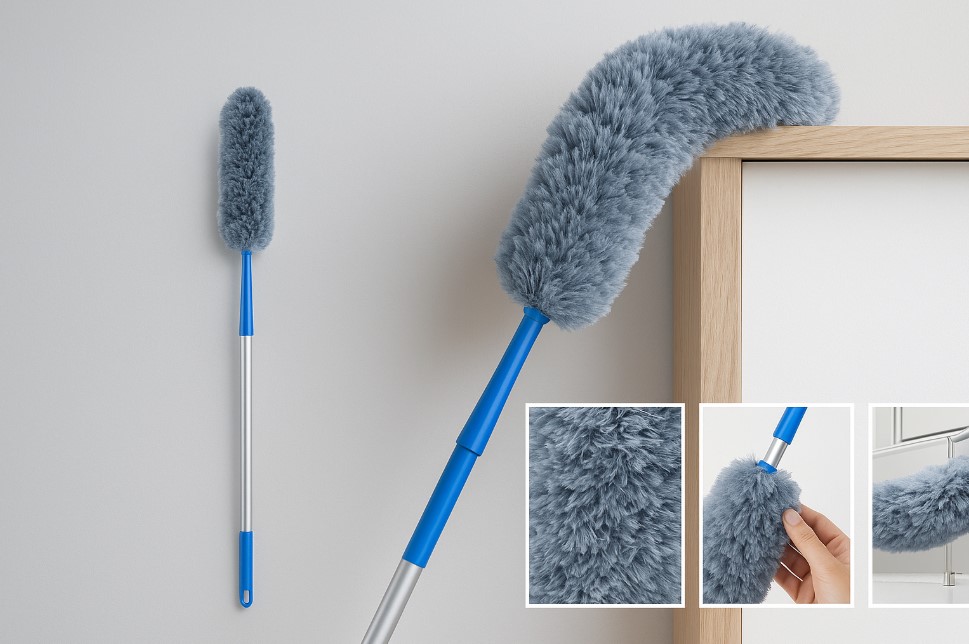 Kleaner Kemoceng Fleksibel Gagang Extend - Pembersih Debu Multi Fungsi