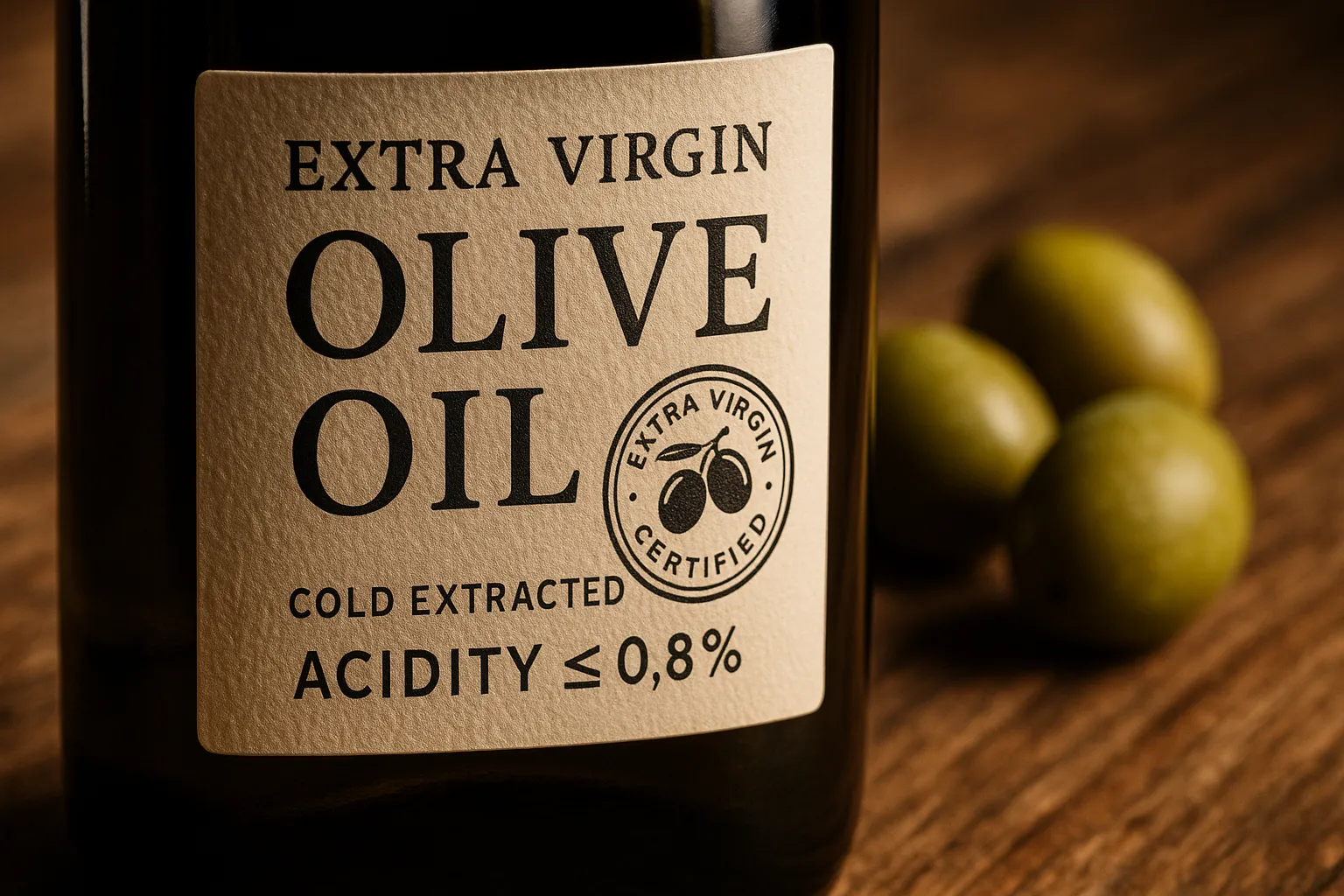 Label extra virgin pada minyak zaitun asli