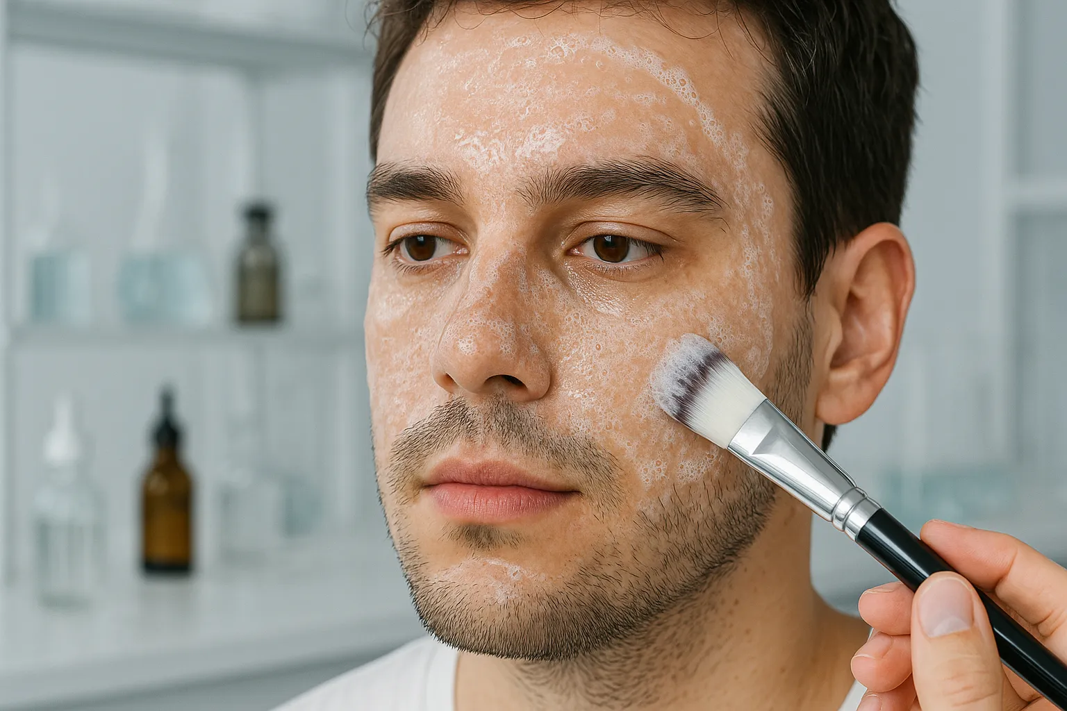 Masker wajah eksfoliasi untuk mengangkat sel kulit mati