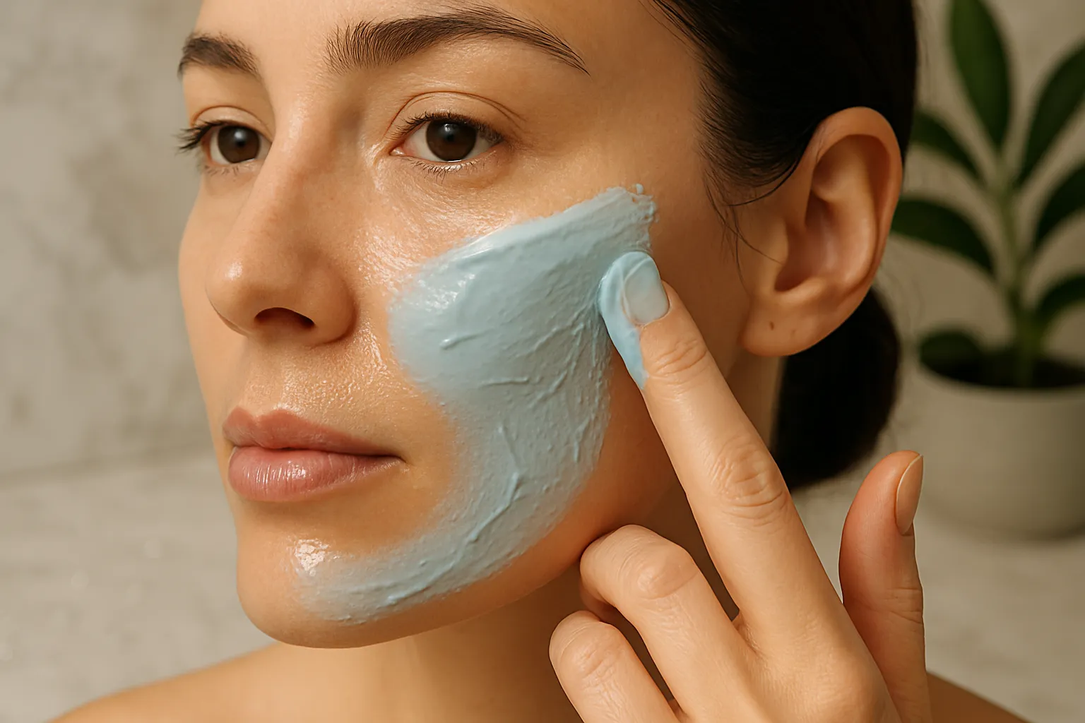 Masker wajah pelembab untuk kulit kering