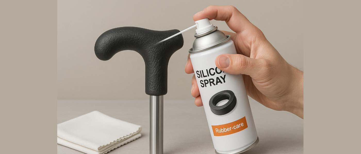 Perawatan bagian karet pada alat bantu jalan