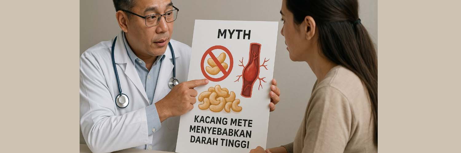 Ilustrasi mitos kacang mete menyebabkan darah tinggi