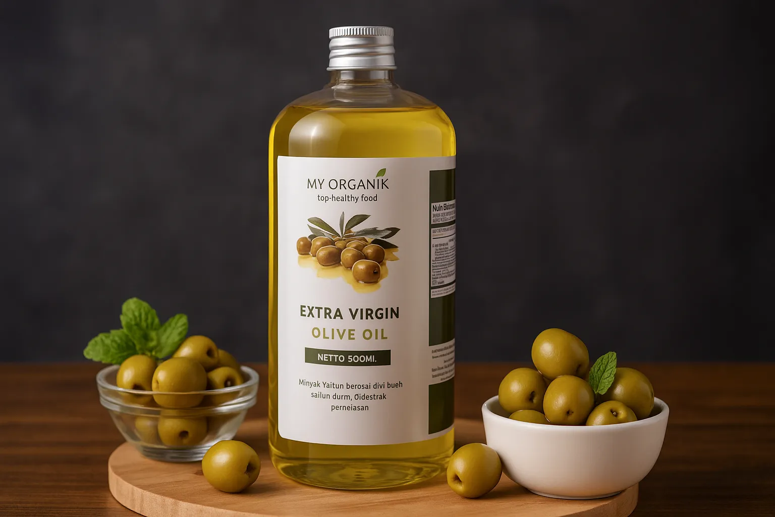 My Organik Minyak Zaitun Extra Virgin 500ml untuk Masak dan Perawatan