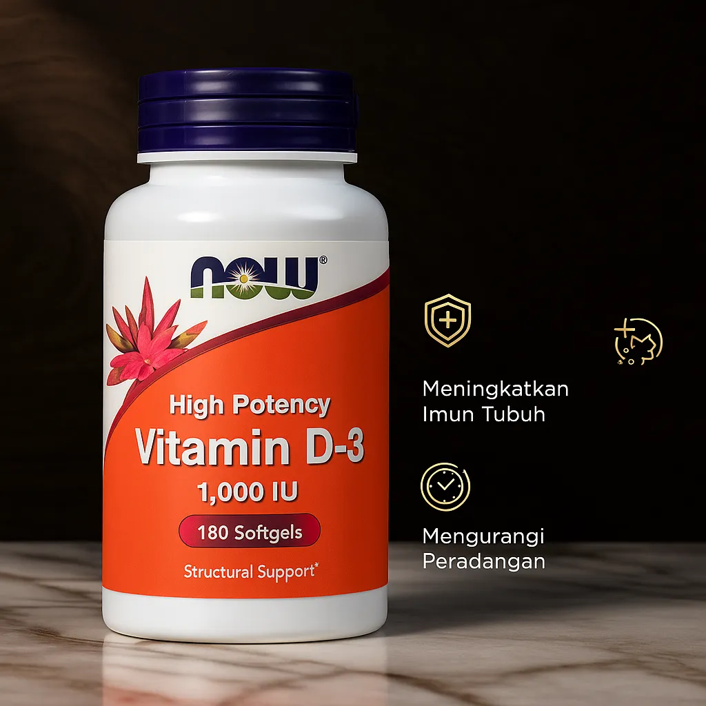 Now Supplements Vitamin D3 1000 IU - Suplemen Vitamin D Terbaik