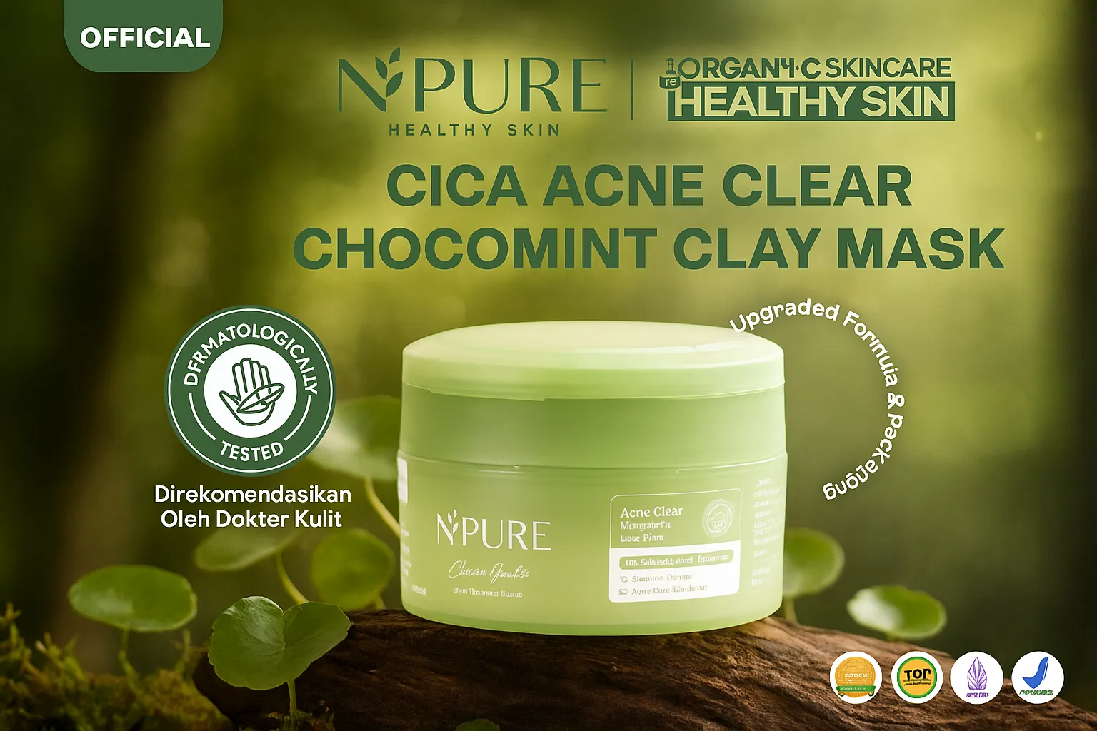 Npure Centella Asiatica Acne Clear Clay Mask - Masker Tanah Liat Anti Jerawat