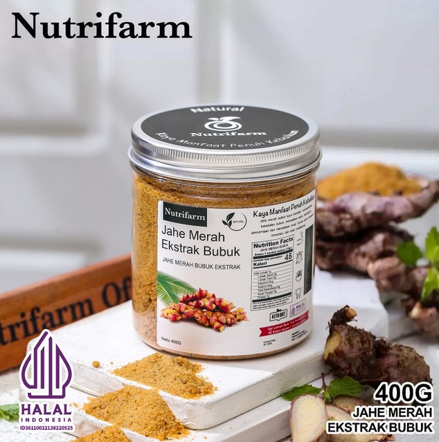 Nutrifarm Jahe Merah Bubuk - Rempah Penghilang Cegukan Alami