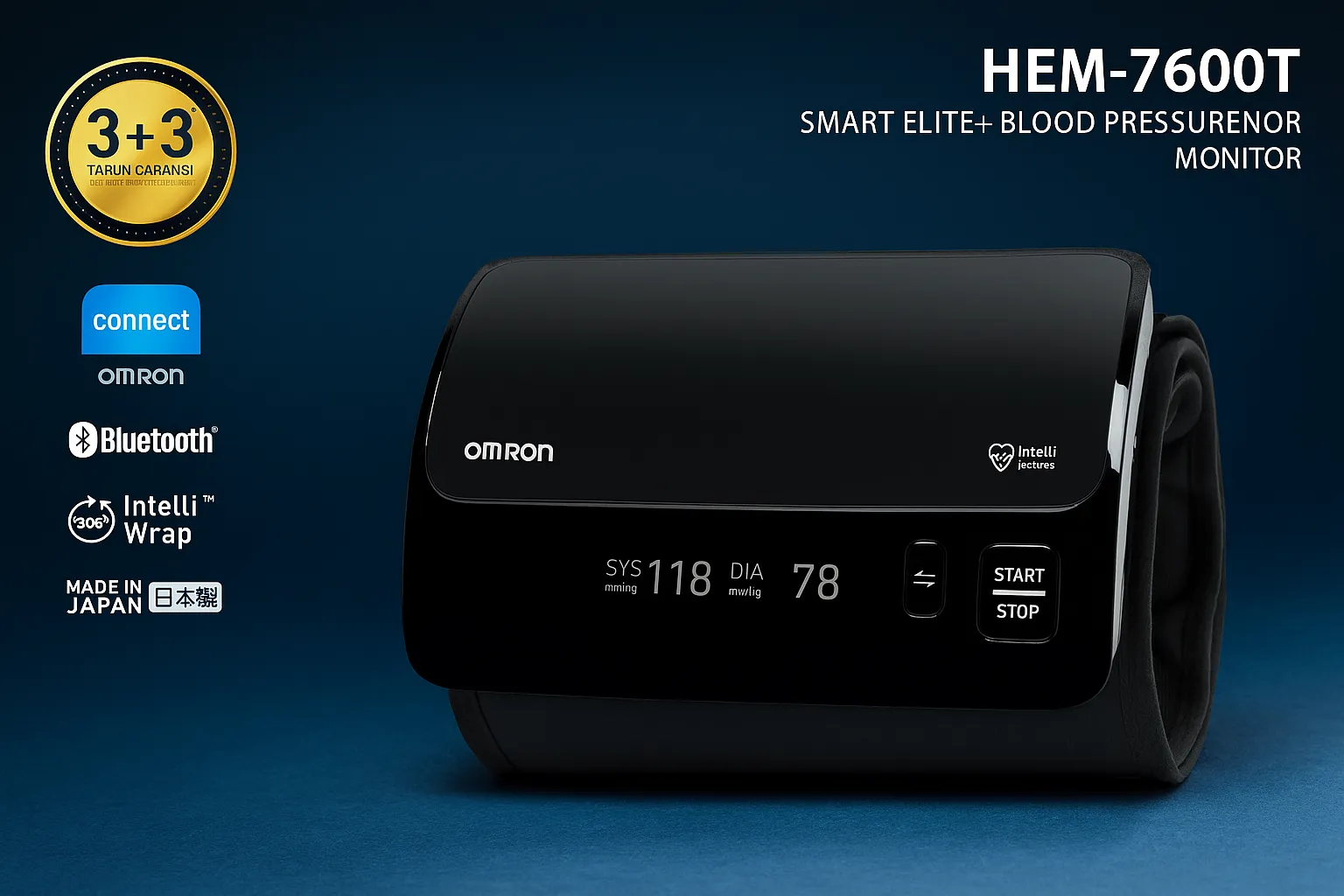 Omron HEM-7600T Tensimeter Digital Canggih