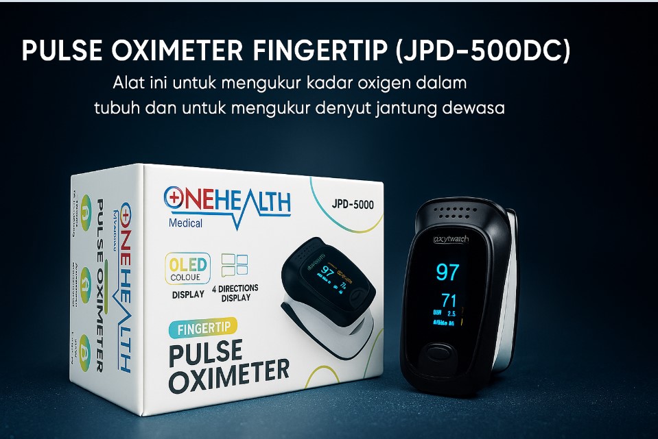 Onehealth Pulse Oximeter JPD-500D - Versi Terbaru dengan Peningkatan Fitur