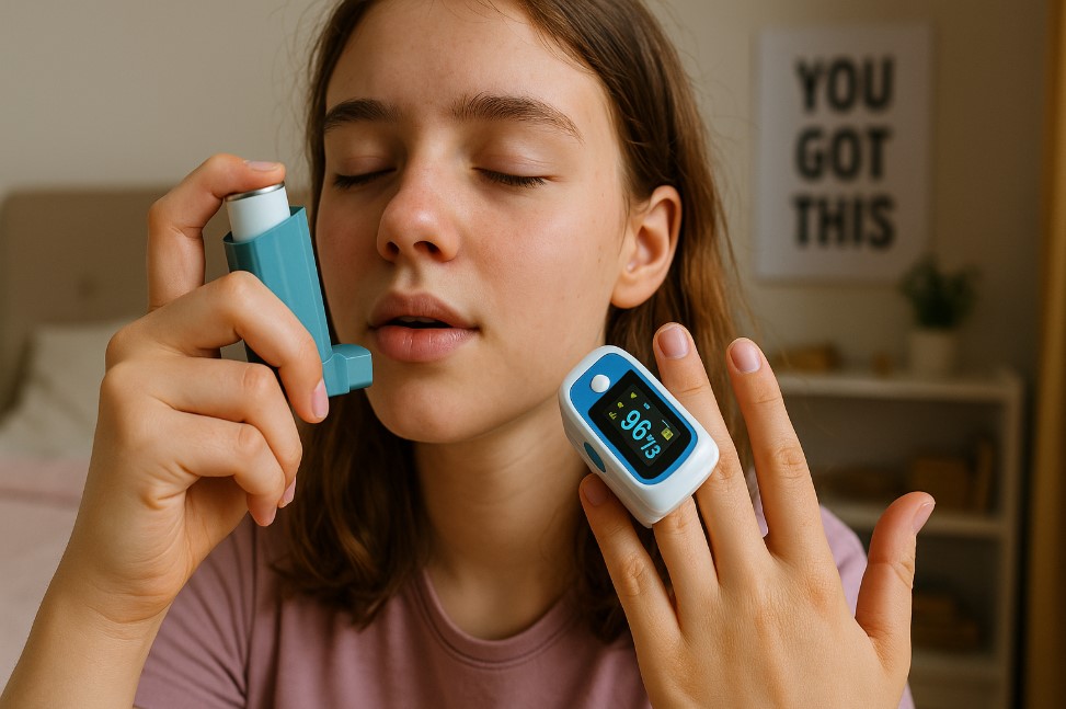 Pemantauan asma dengan oximeter
