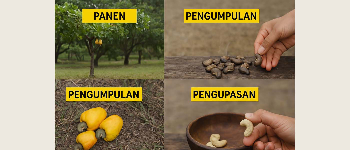 Proses pemanenan kacang mete