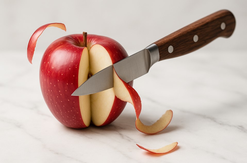 Pisau kupas kecil untuk pekerjaan detail di dapur