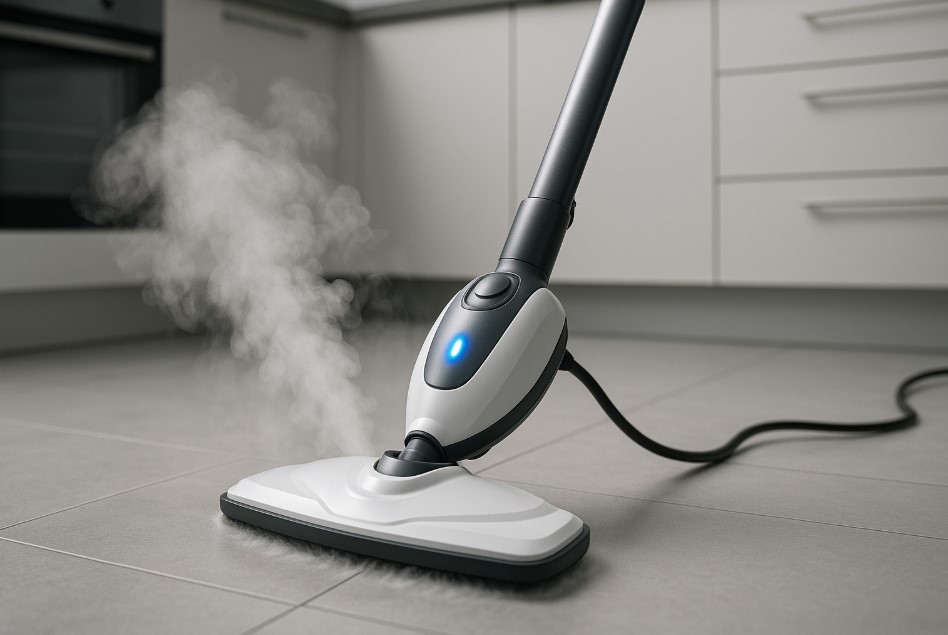 Pel uap modern untuk membersihkan lantai