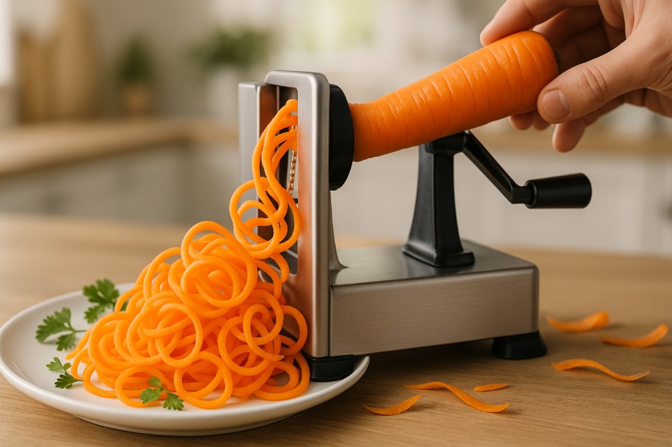 Pisau spiral untuk memotong sayuran bentuk spiral