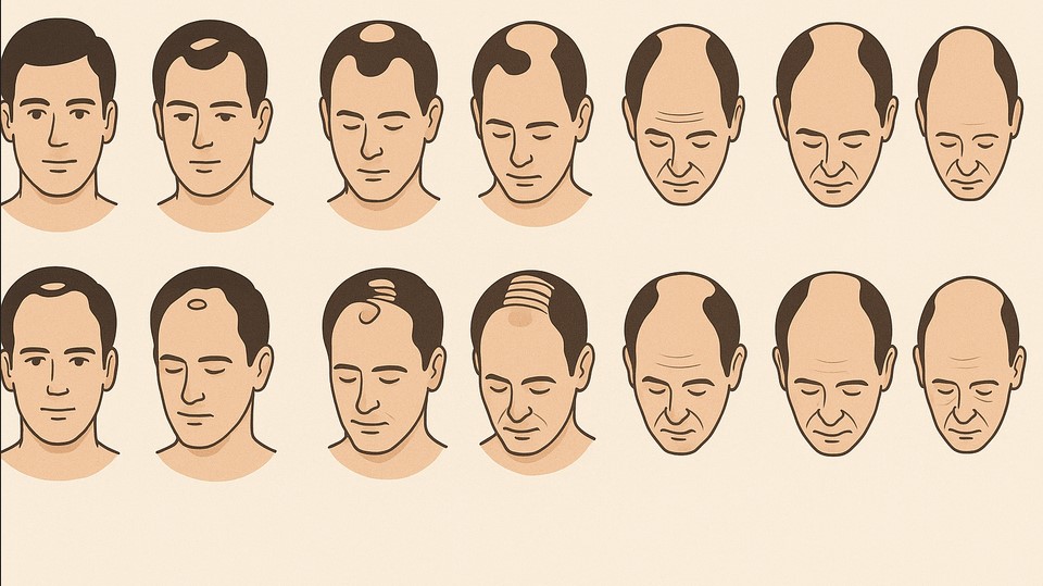 Pola kerontokan rambut pria