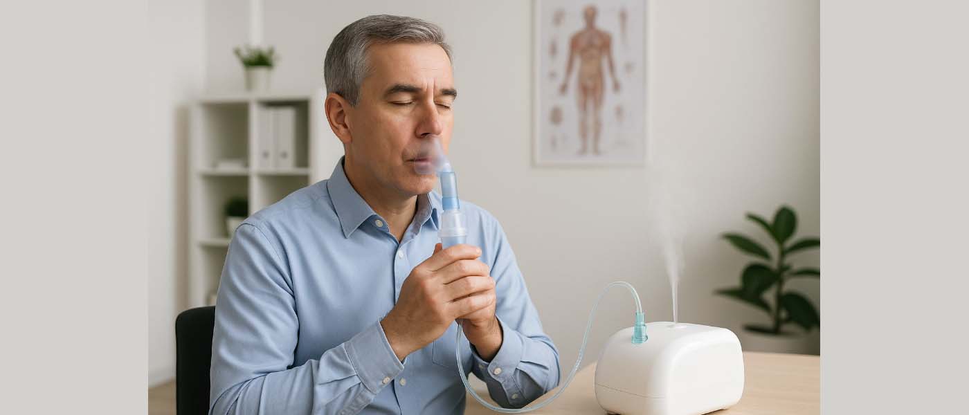 Posisi tubuh yang benar saat menggunakan nebulizer