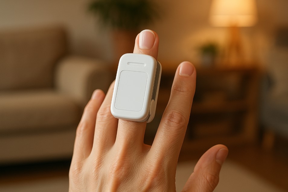 Posisi jari yang benar saat menggunakan oximeter