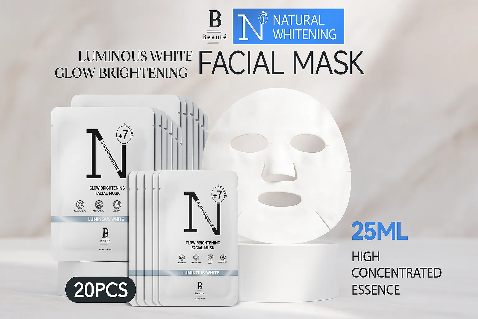 Premiere Beaute Whitening Essence Face Mask - Masker Sheet Whitening
