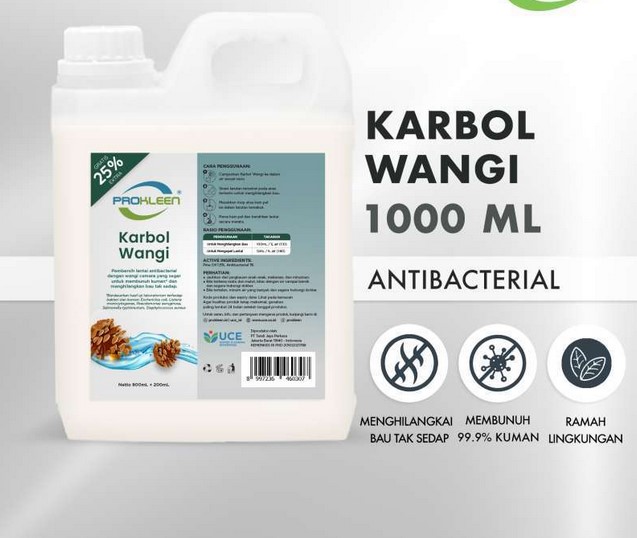 Prokleen Karbol Antibacterial Wangi Cemara 1000Ml - Pembersih Lantai Wangi Tahan Lama