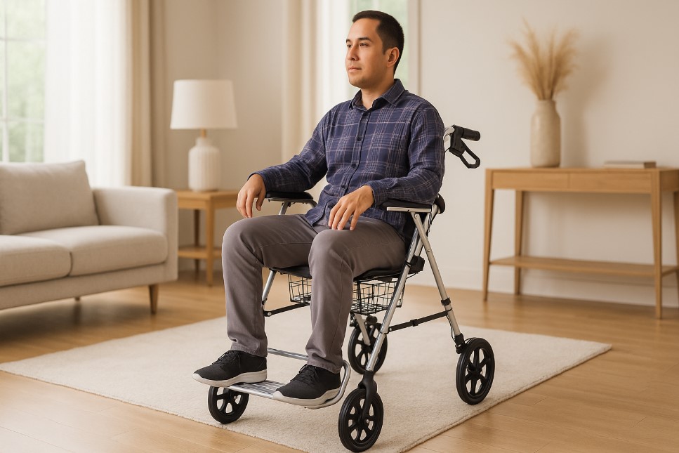 Rollator Walker Adjustable untuk Lansia