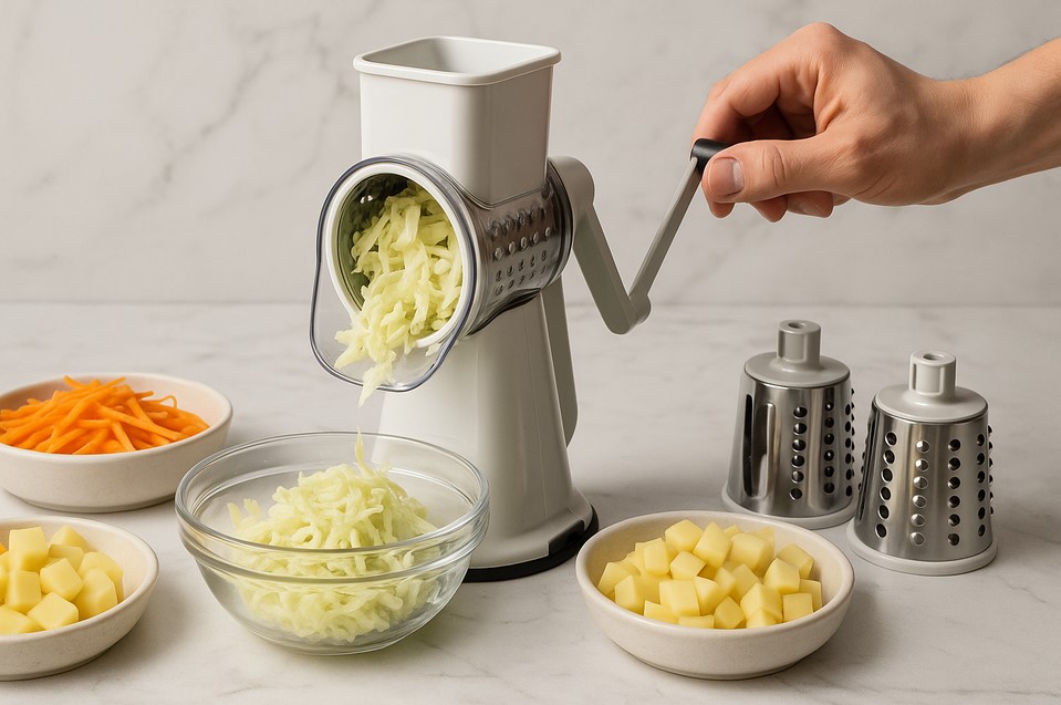 Pemotong sayuran sistem rotary atau putar