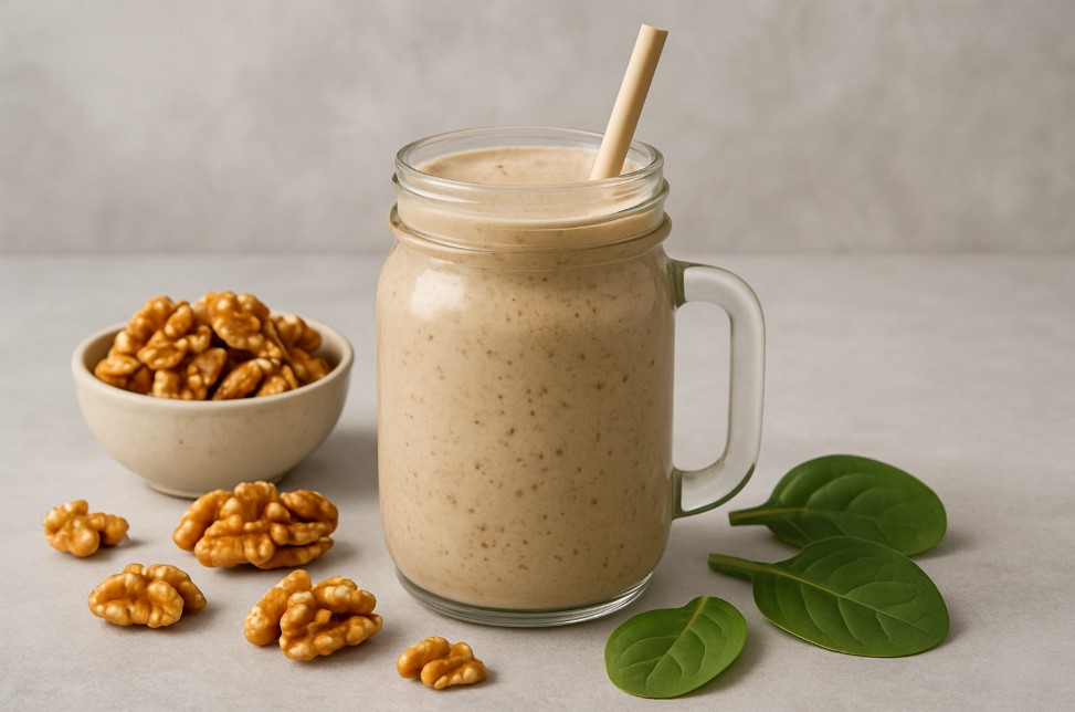 Smoothie sehat dengan campuran kacang walnut