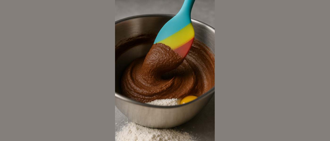 Spatula karet untuk mengikis adonan dan bahan makanan