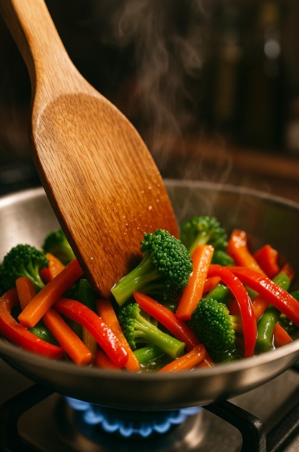 Spatula kayu untuk mengaduk berbagai masakan