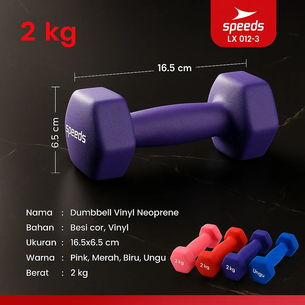 Speeds Dumbbell Vinyl - Alat Angkat Beban untuk Wanita