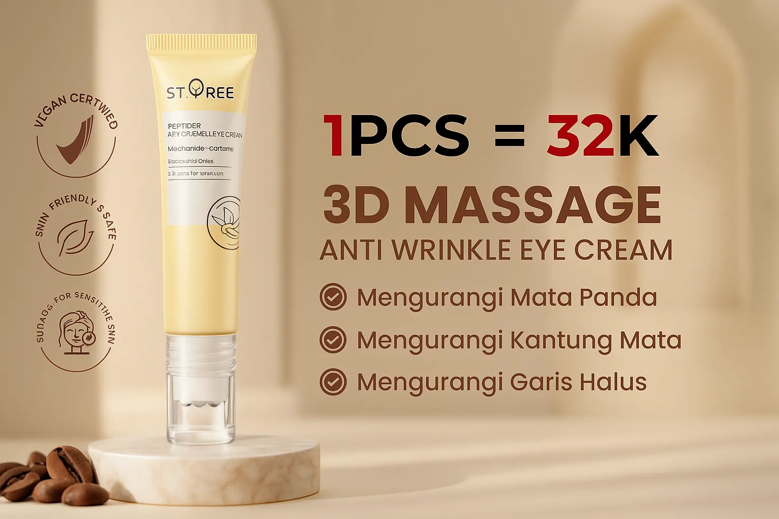 Produk St Tree ST Tree Multi Peptides Anti-Wrinkle Eye Cream 15 Gr - Krim Mata Anti ...
