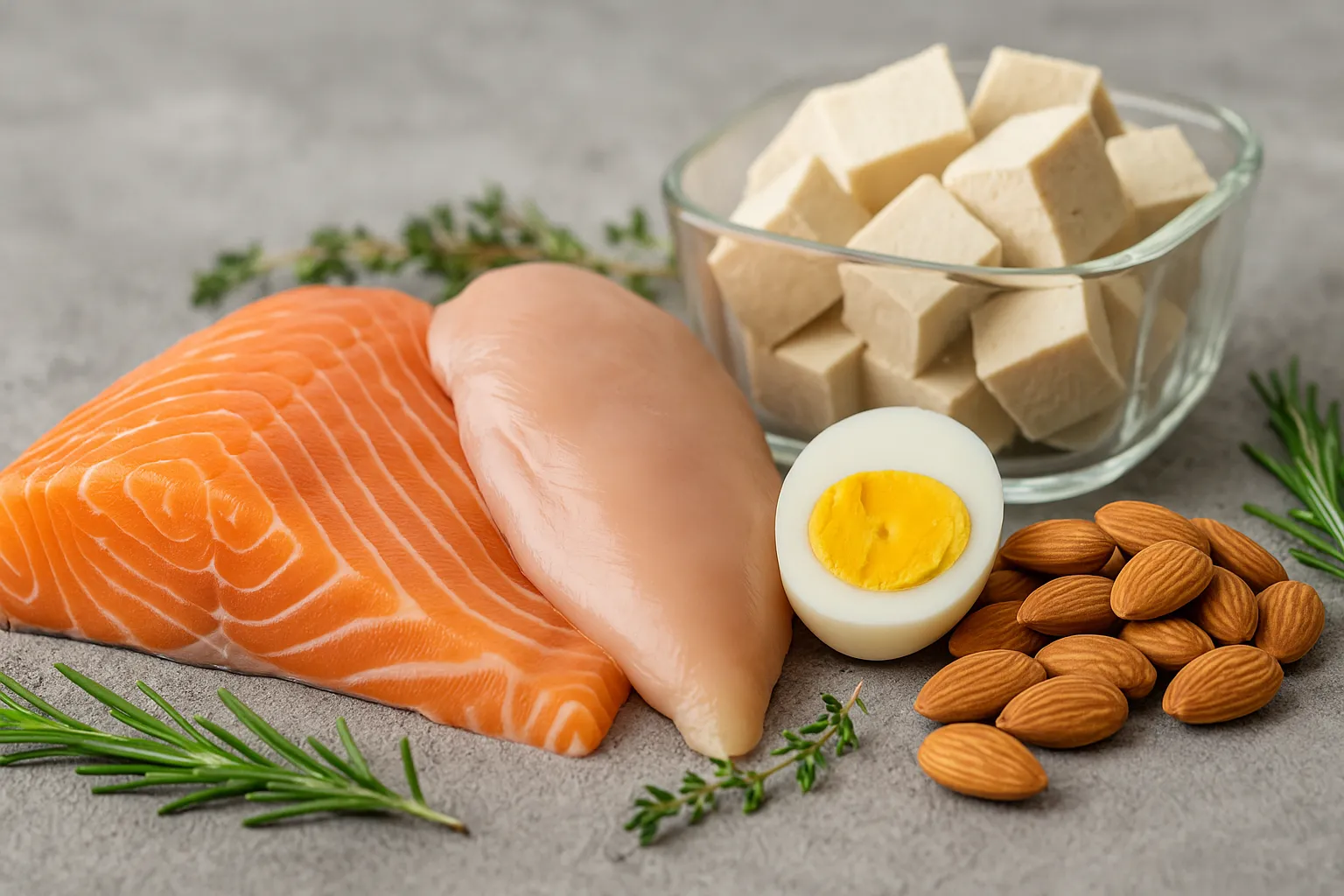 Berbagai sumber protein hewani dan nabati