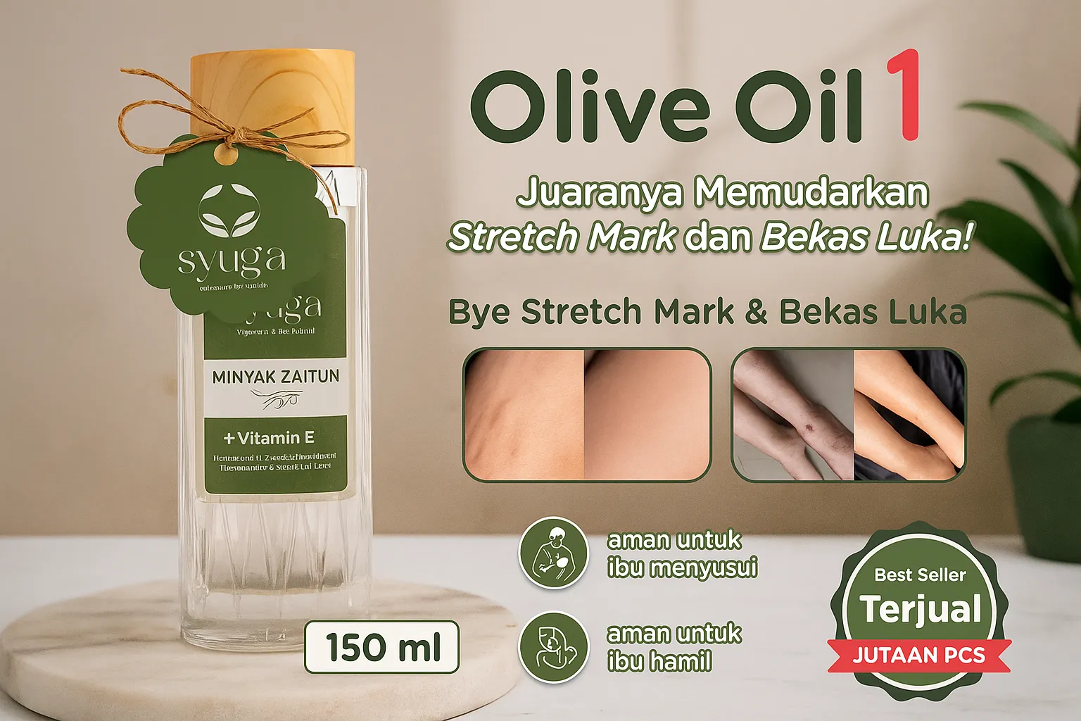 Syuga Minyak Zaitun Wangi Parfum 150ml