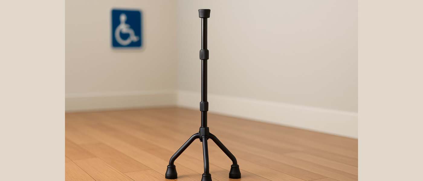 Tripod atau tongkat tiga kaki untuk stabilitas lebih