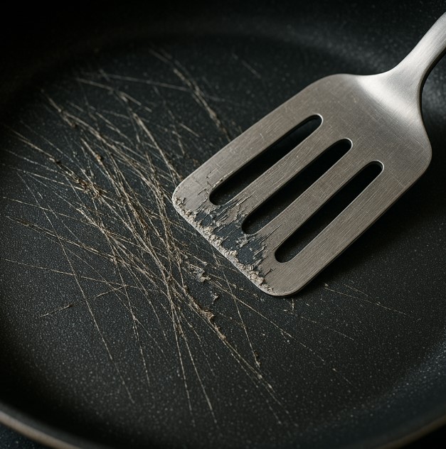 Wajan teflon tergores spatula stainless