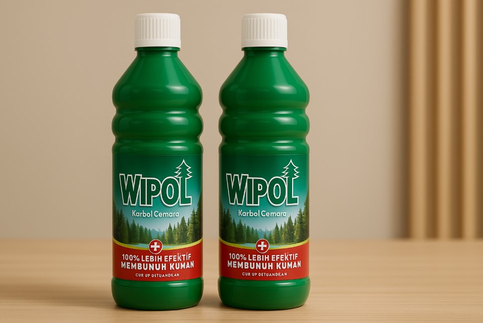 Wipol Karbol Pembersih Lantai Botol 450Ml Twinpack - Paket Hemat Pembersih Lantai